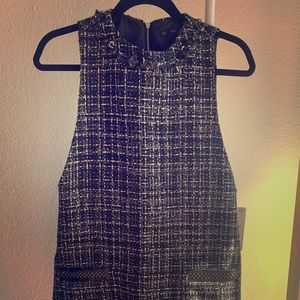 Textured Weave Tweed Dress
